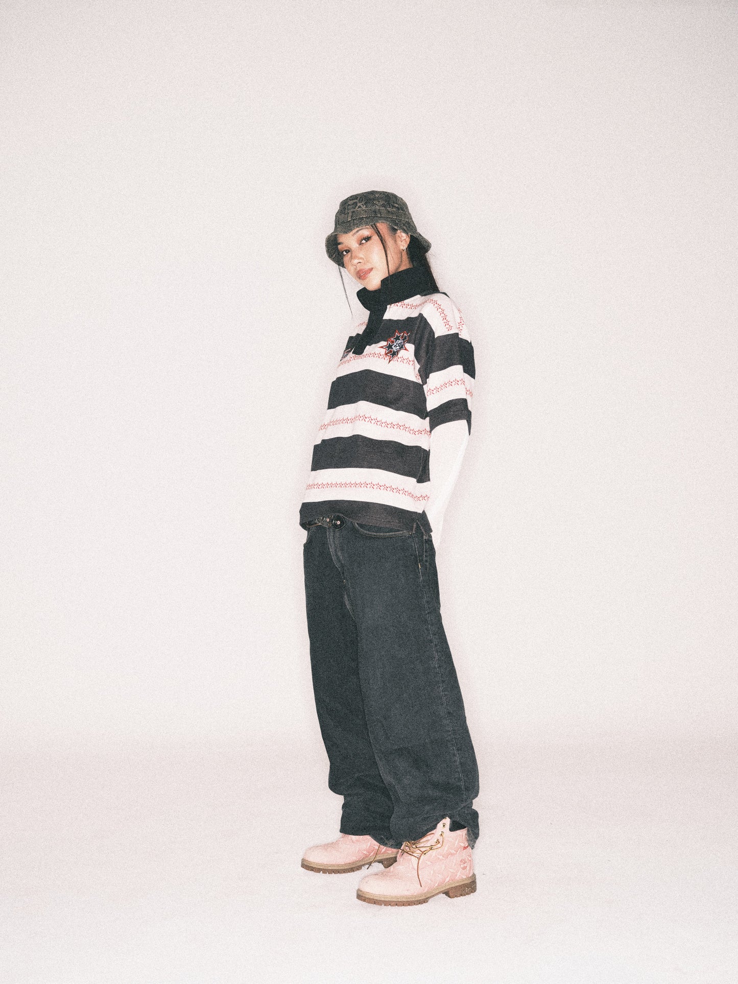 ALL STAR STRIPED WHITE POLO