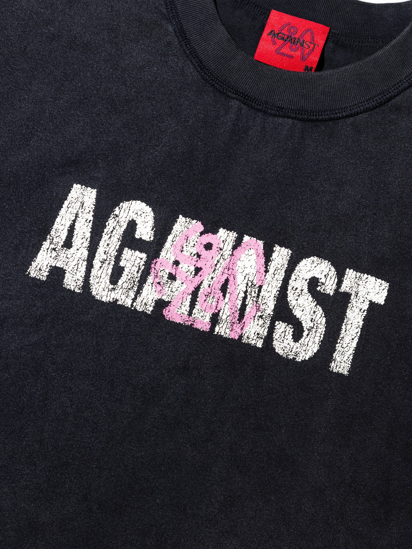 AGAINSTLOVE BLACK REVERSIBLE TEE