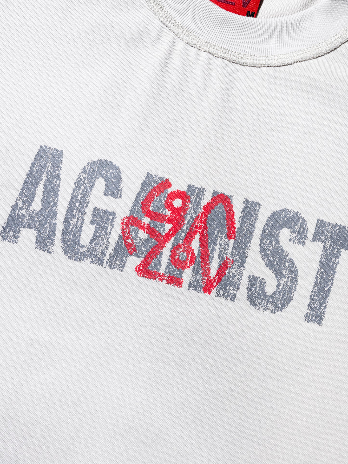 AGAINSTLOVE GREY REVERSIBLE TEE