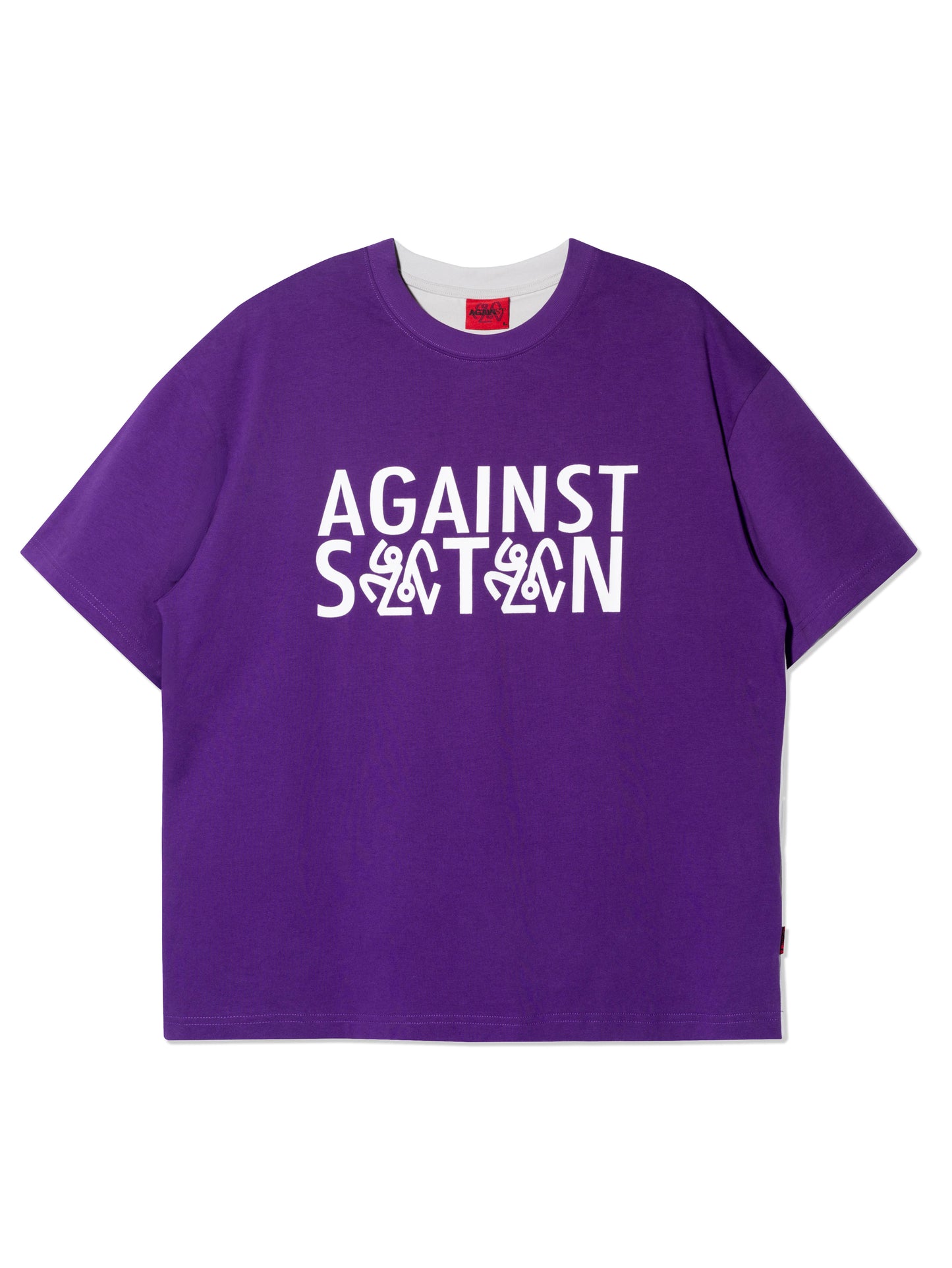 AGAINST SATAN PURPLE TEE