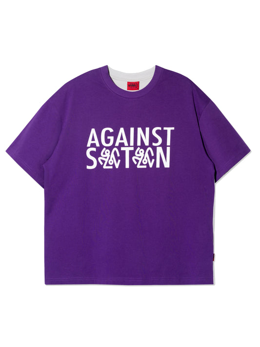 AGAINST SATAN PURPLE TEE