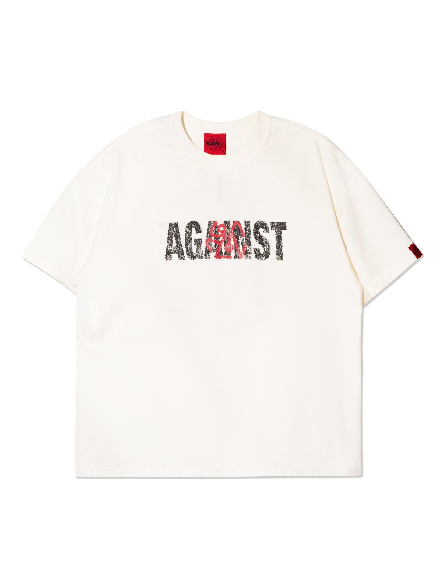 AGAINSTLOVE CREAM REVERSIBLE TEE