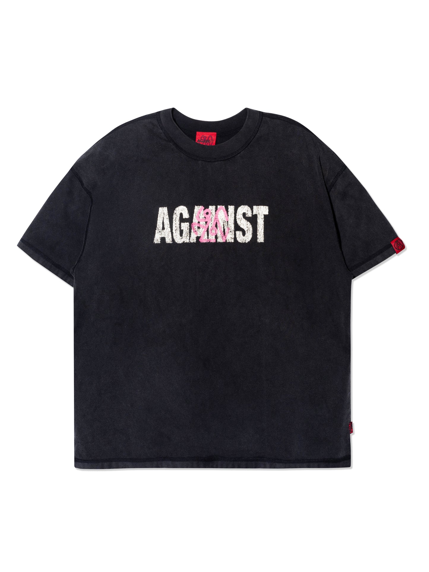 AGAINSTLOVE BLACK REVERSIBLE TEE
