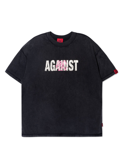 AGAINSTLOVE BLACK REVERSIBLE TEE