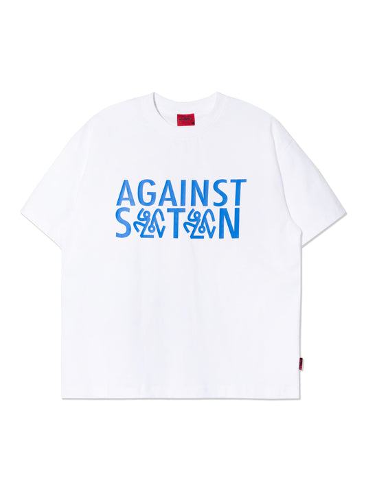 AGAINST SATAN WHITE TEE