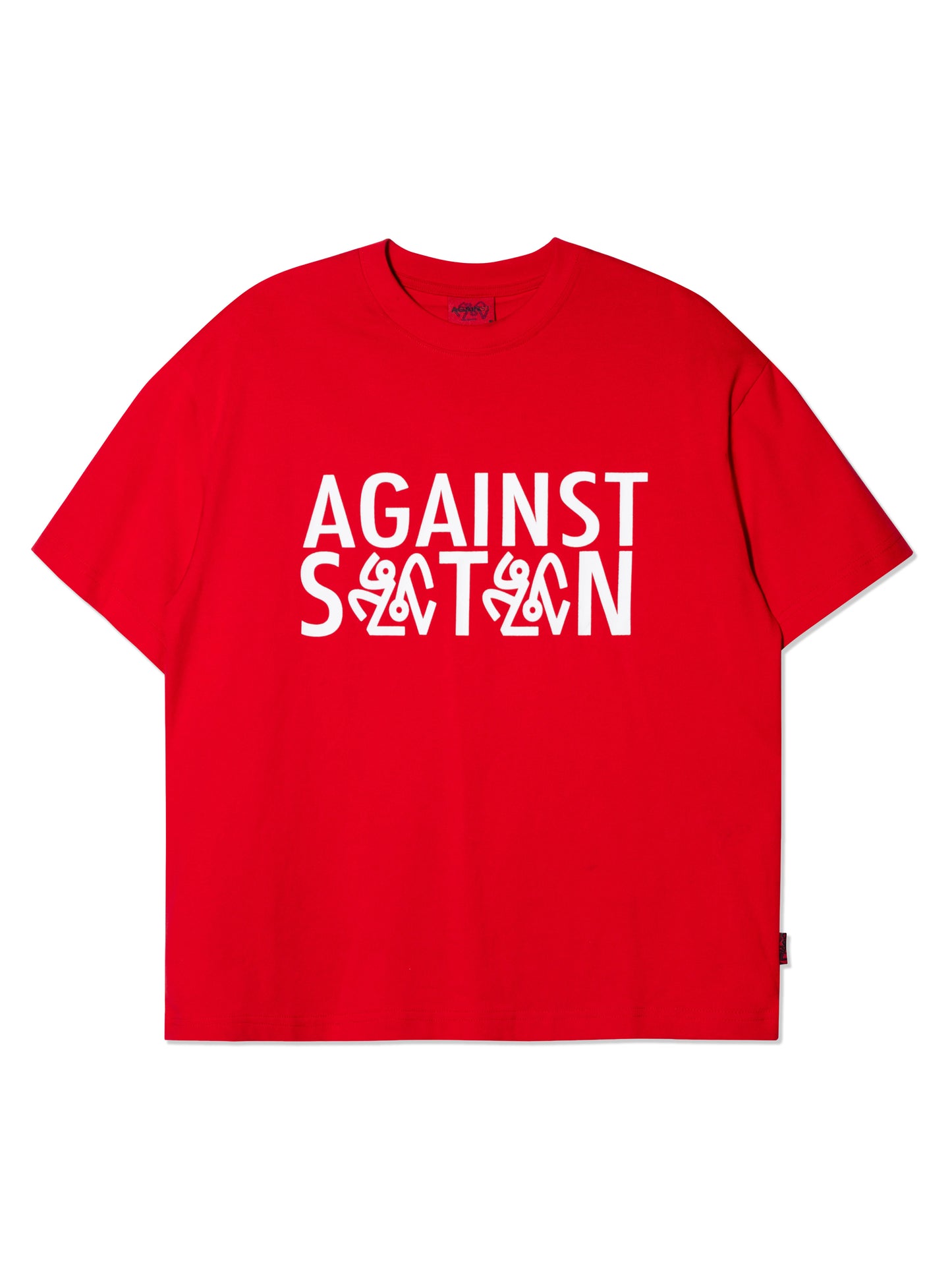 AGAINST SATAN RED TEE