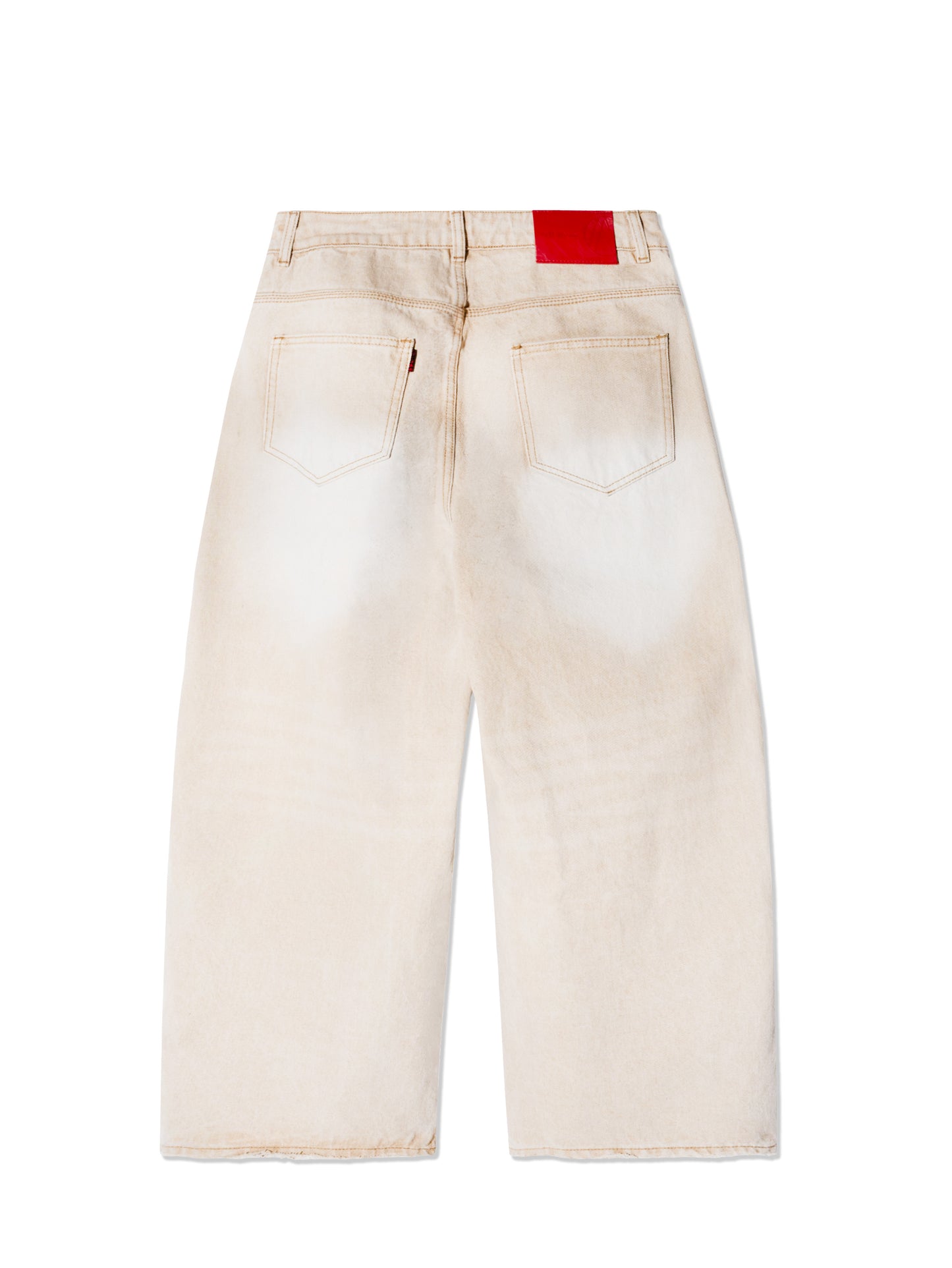 AGAINSTLOVE BEIGE DOUBLE KNEE PANTS