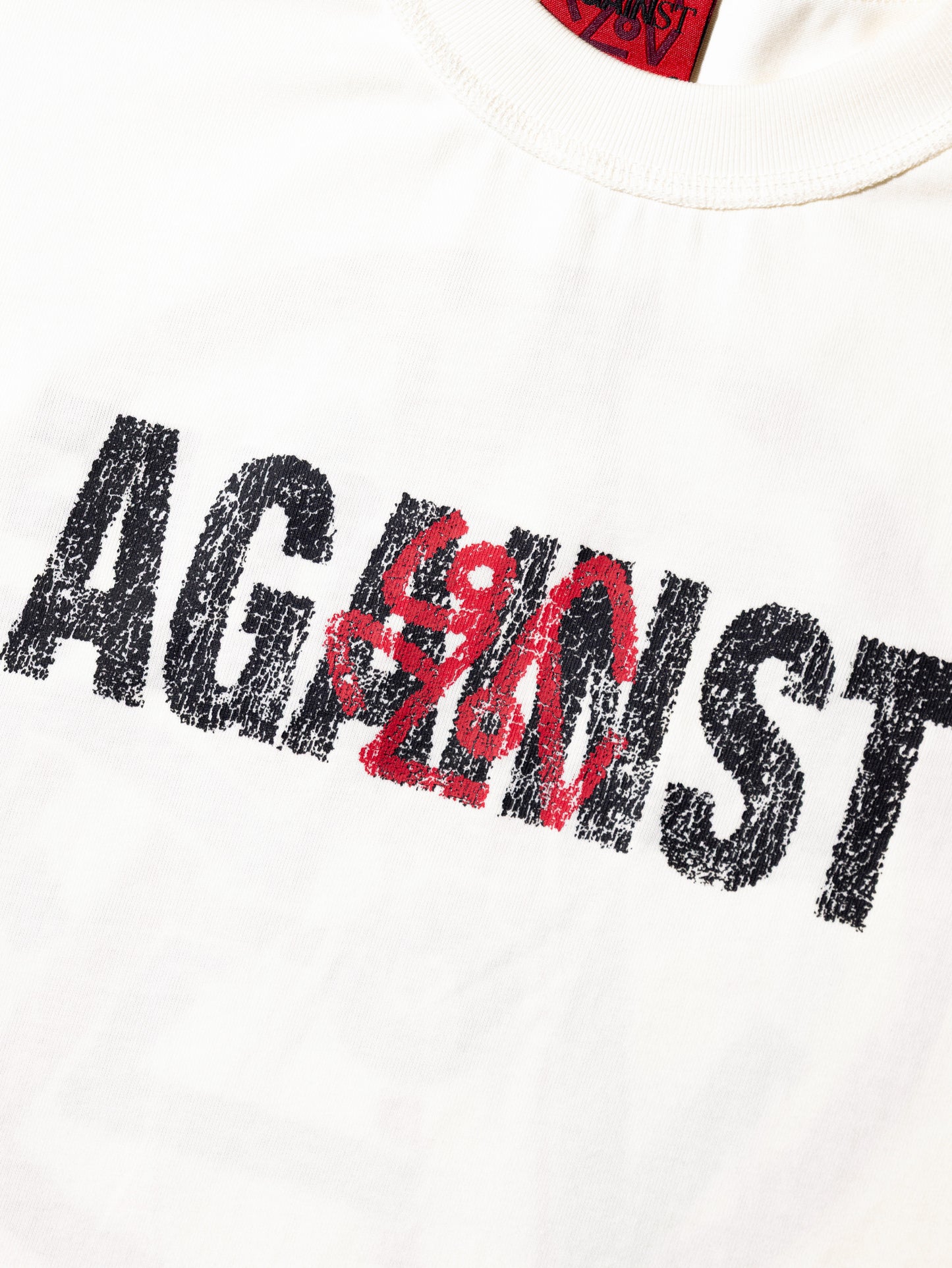 AGAINSTLOVE CREAM REVERSIBLE TEE