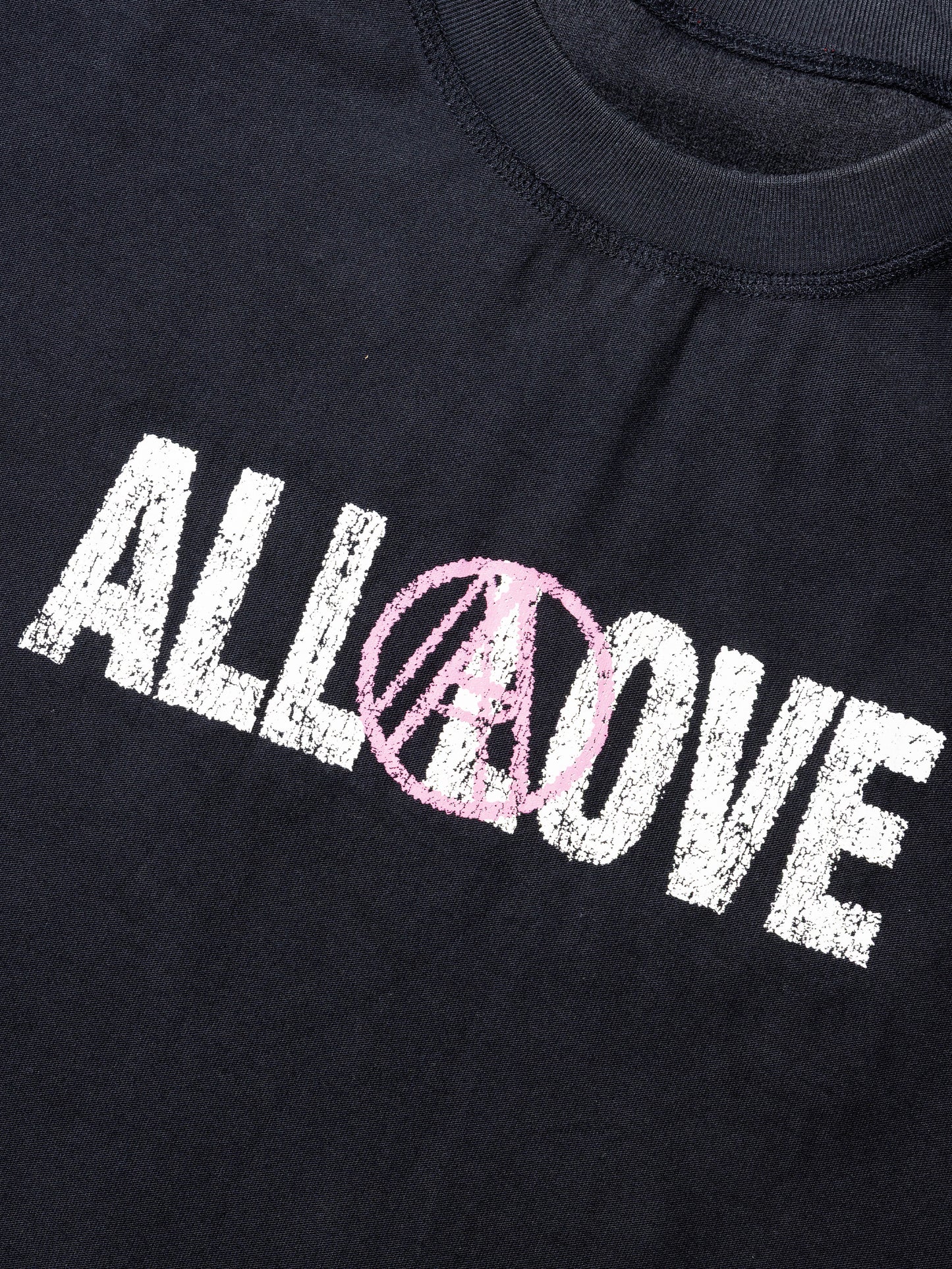AGAINSTLOVE BLACK REVERSIBLE TEE
