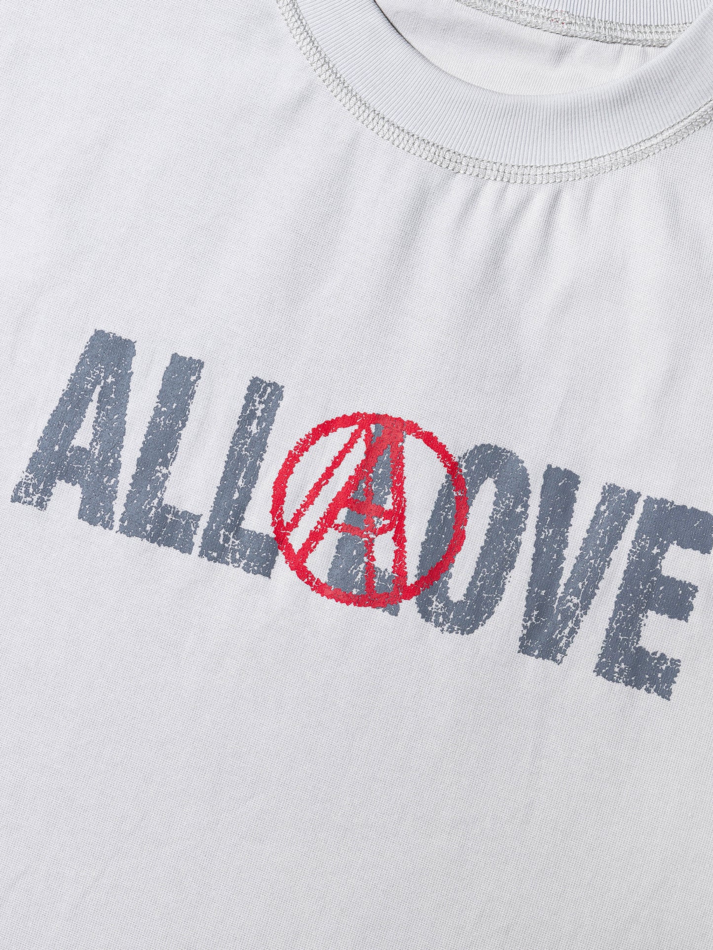 AGAINSTLOVE GREY REVERSIBLE TEE