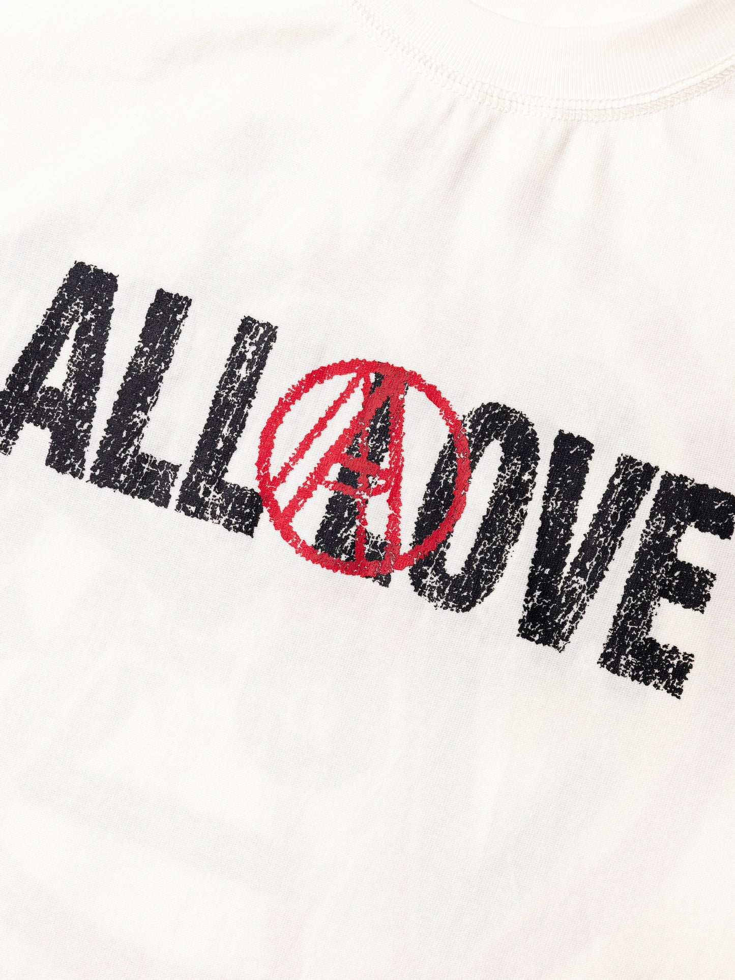 AGAINSTLOVE CREAM REVERSIBLE TEE