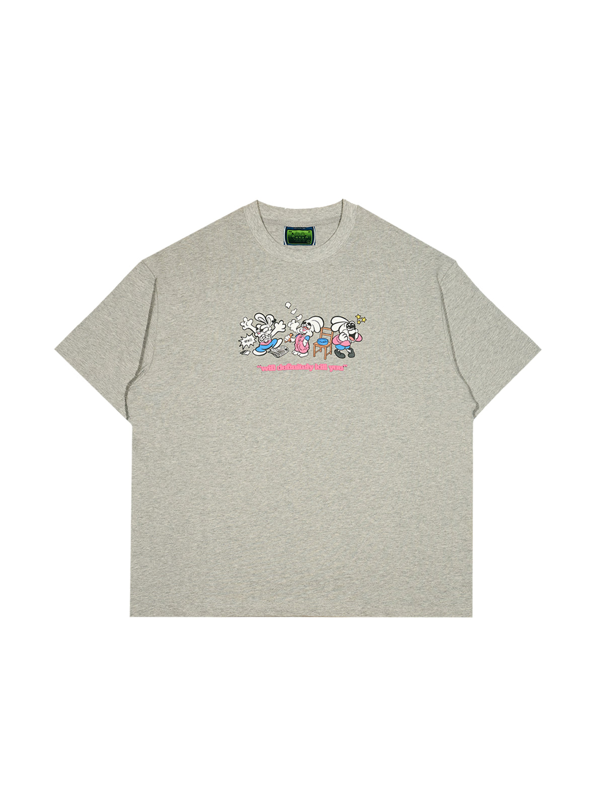 HARSHLOVE GREY RABBIT TEE