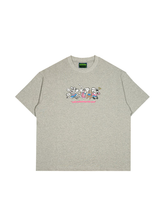 HARSHLOVE GREY RABBIT TEE