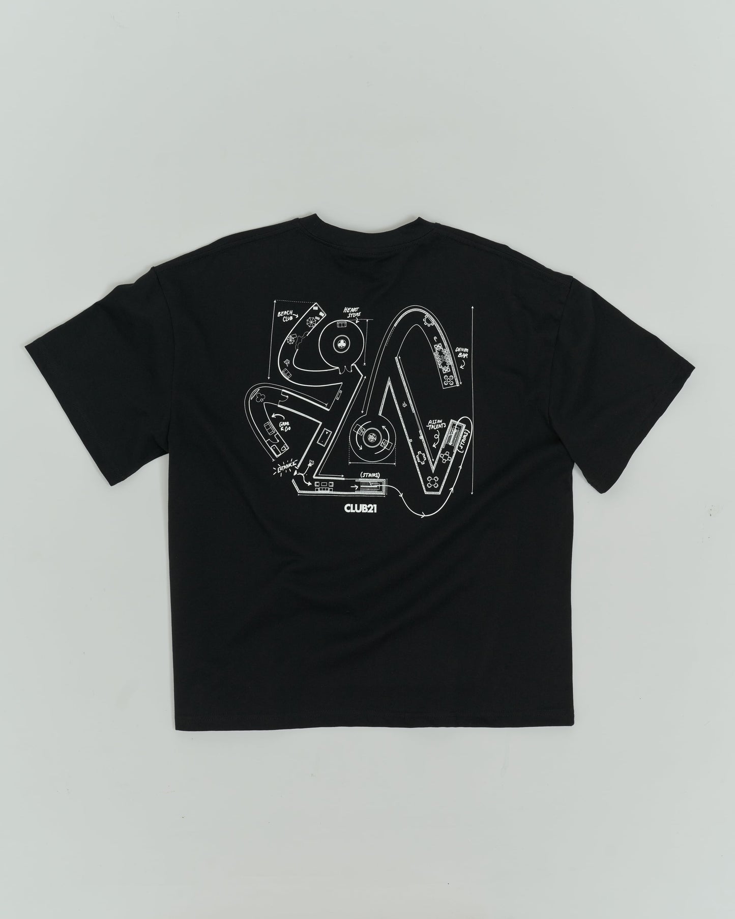 CLUB21 X ALL LOVE BLUEPRINT TEE