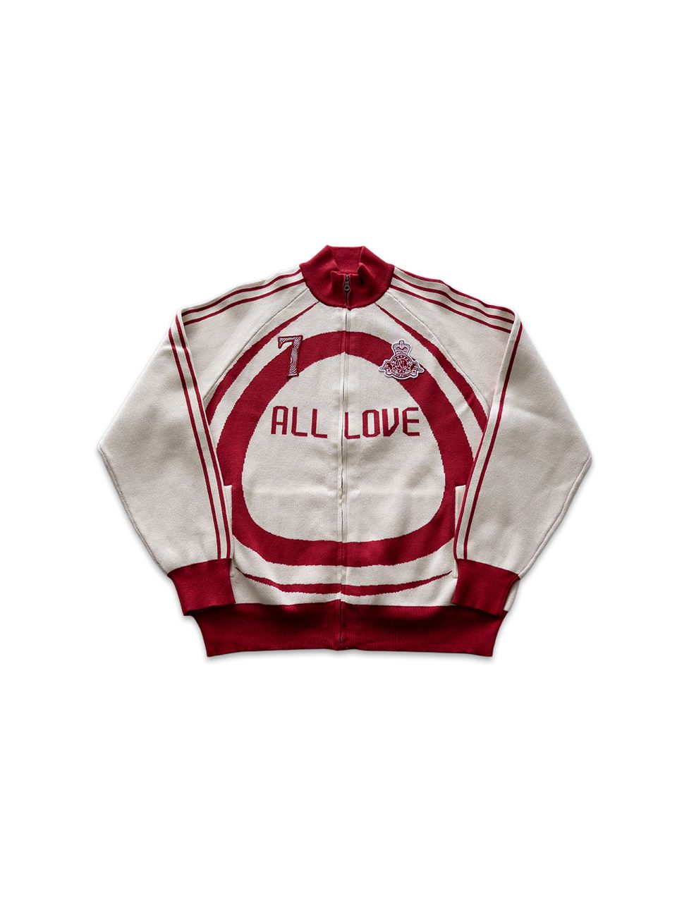 ALL STAR KNIT CREAM/RED TRACKTOP