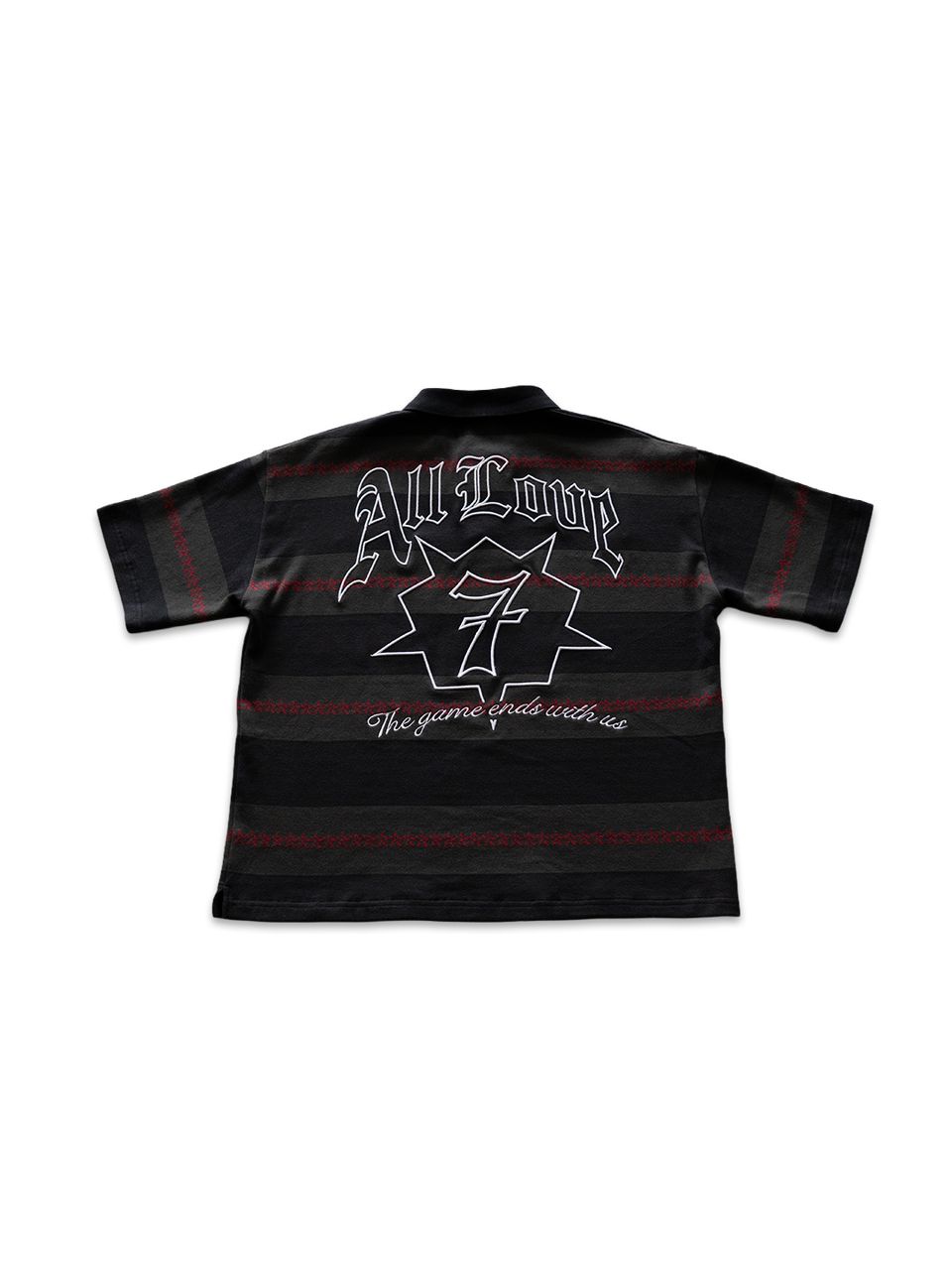 ALL STAR STRIPED BLACK POLO