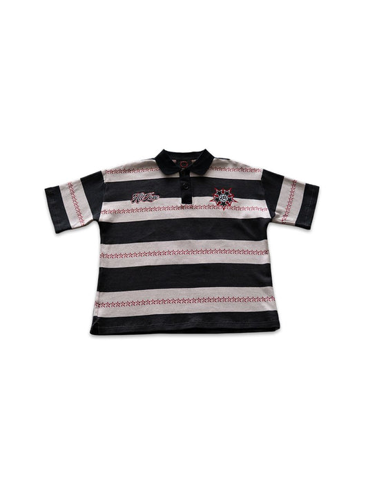 ALL STAR STRIPED WHITE POLO