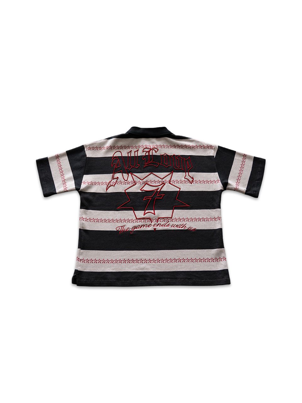 ALL STAR STRIPED WHITE POLO