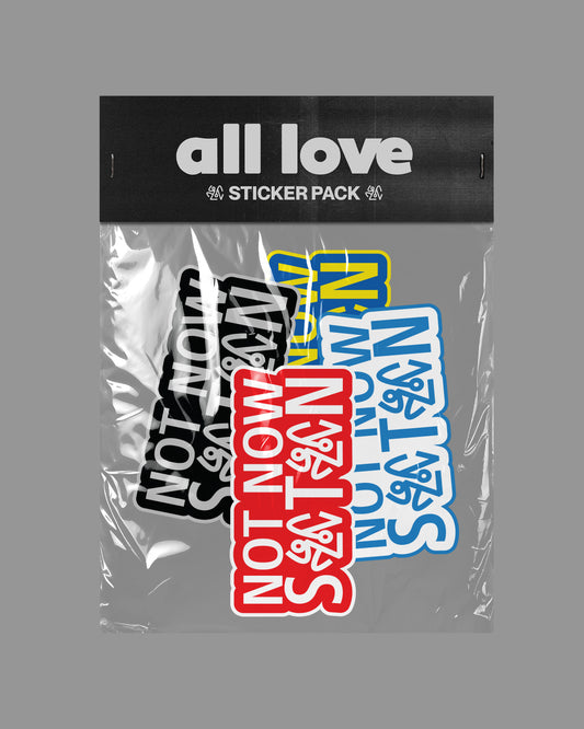 All LOVE NOT NOW SATAN STICKER PACK